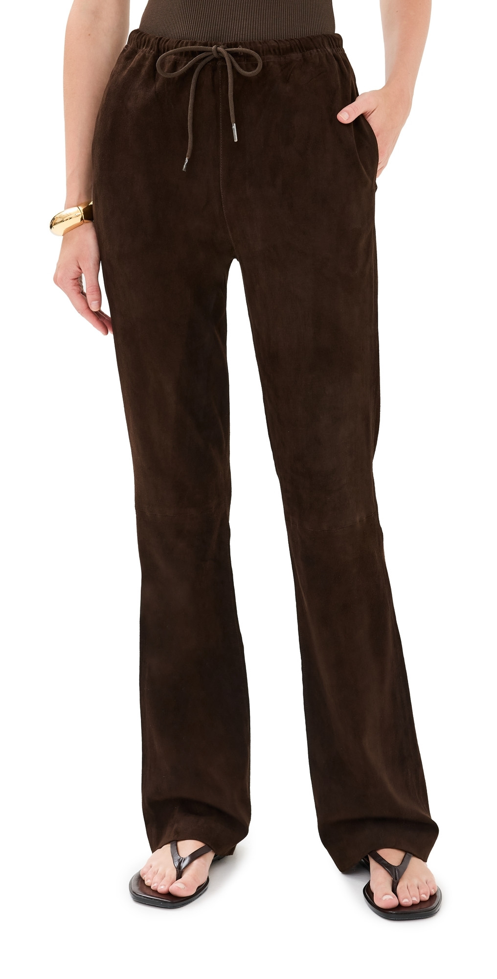 SPRWMN Drawstring Straight Leg Pants Americano M | Shopbop