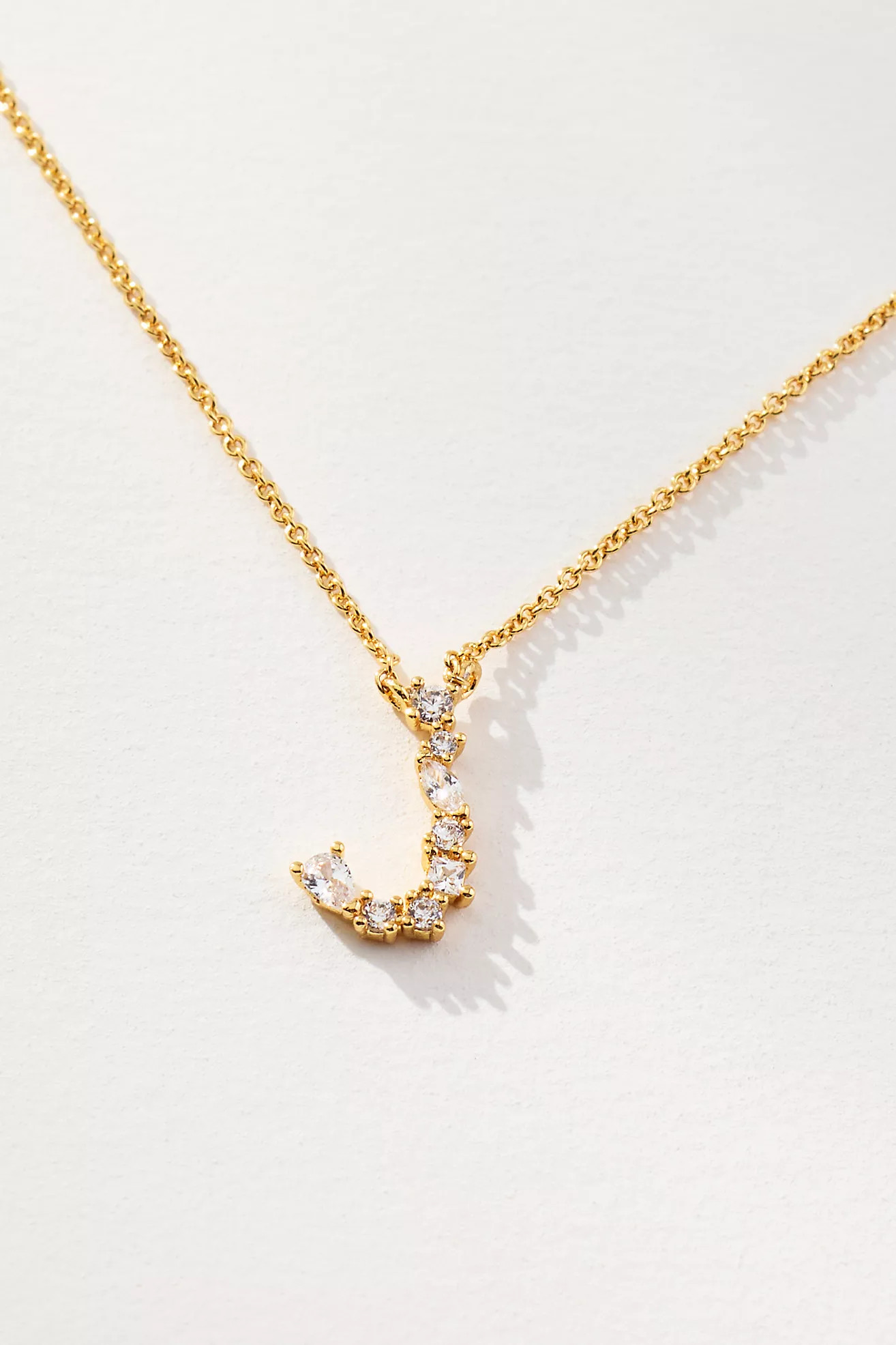 Delicate Crystal Monogram Necklace | Anthropologie (US)