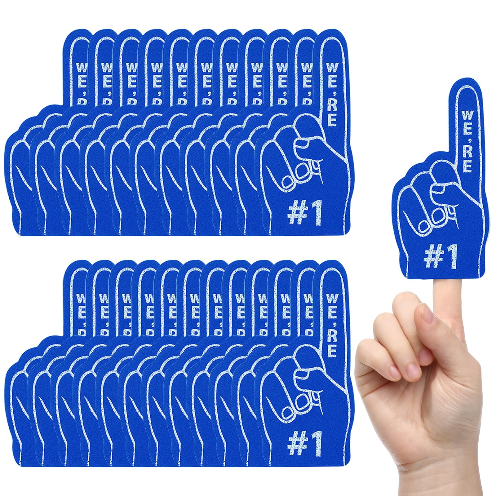24 Pcs Mini Foam Fingers, Foam Finger #1 Finger Football, Football Party Favors Birthday Party Su... | Amazon (US)