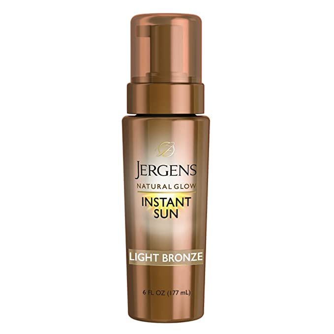 Jergens Natural Glow Instant Sun Body Mousse, Self Tanner for Light Bronze Tan, Sunless Tanning B... | Amazon (US)