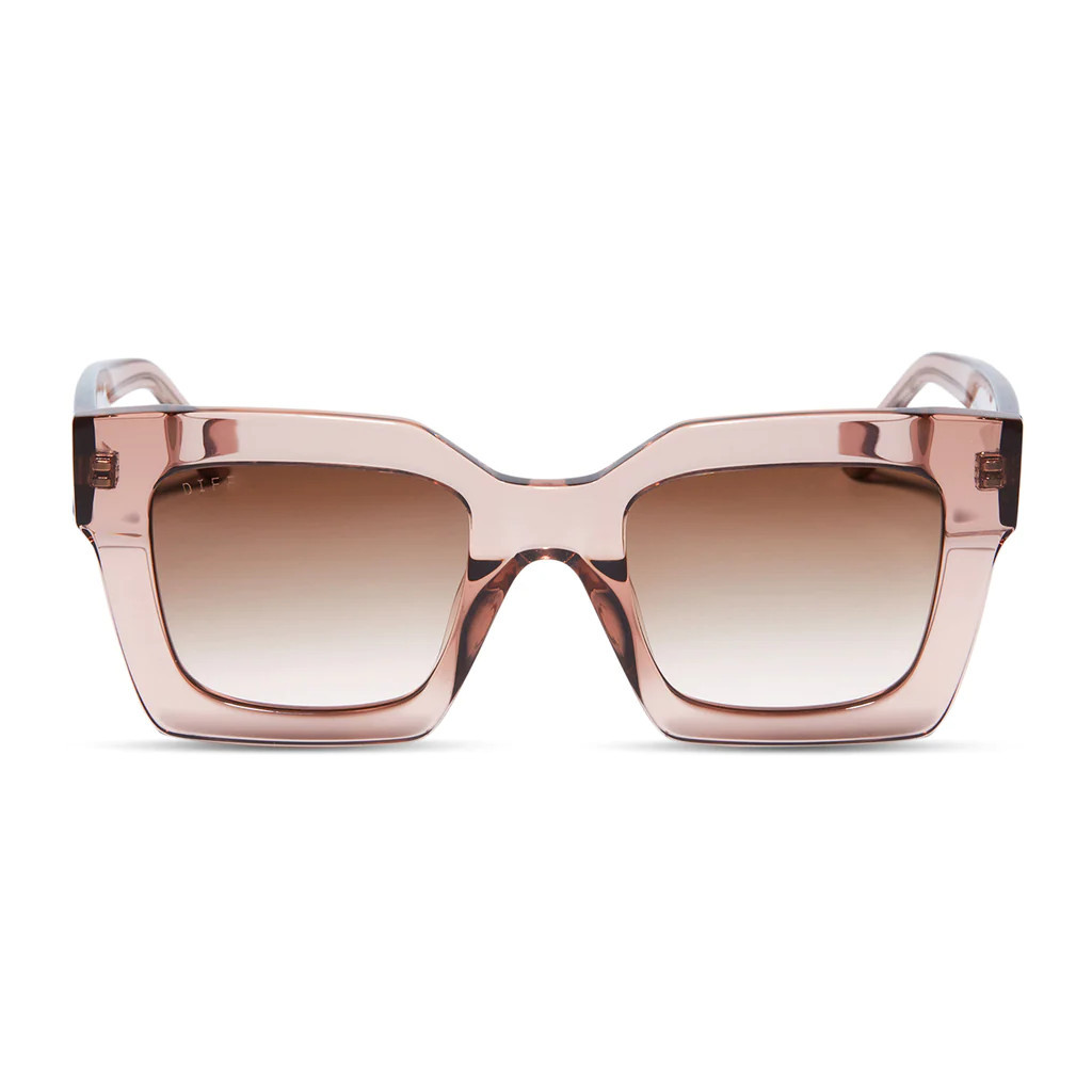 DANI - ROSE STONE + TAUPE ROSE GRADIENT SUNGLASSES | DIFF Eyewear