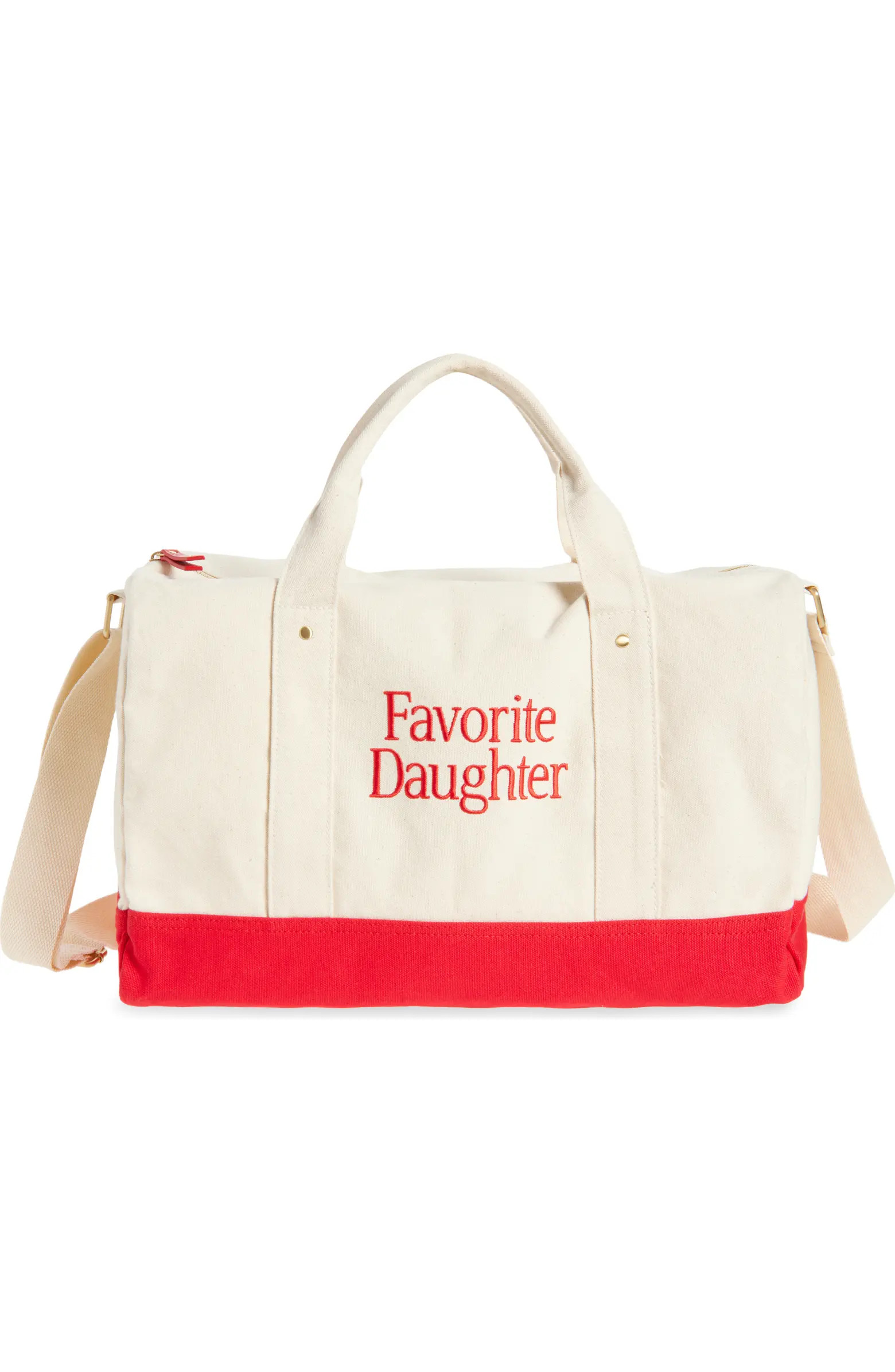 Favorite Daughter Logo Embroidered Canvas Duffle Bag | Nordstrom | Nordstrom