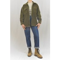 Vintage Thick Dark Olive Green Wide Corduroy Shacket, Zip Up Shirt Jacket, 90's Aesthetic, Normcore, | Etsy (US)