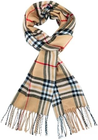 vimate Plaid Scarf for Men Women Super Soft Classic Tartan Checkered Neck Scarves | Amazon (US)