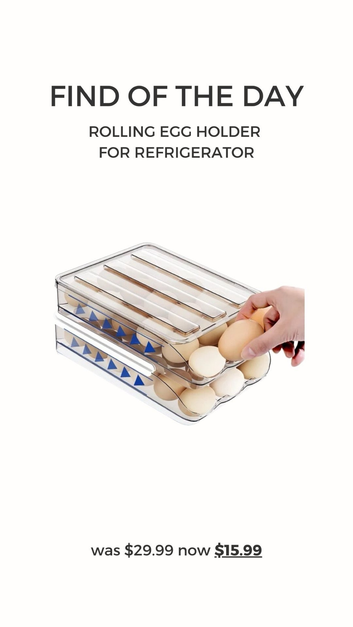 Sale find of the day!!! Love these egg containers for the fridge! 

#LTKhome #LTKfindsunder50 #LTKsalealert
