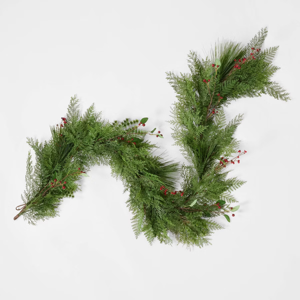 72" Christmas Garland Red/Green - Threshold™ designed with Studio McGee | Target