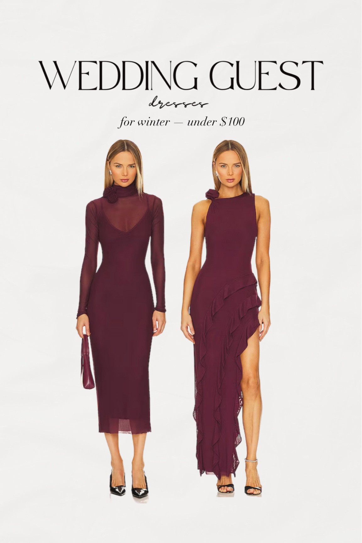Wedding guest dresses under $100! Fall/winter wedding ideas 

#LTKSeasonal #LTKHoliday #LTKwedding