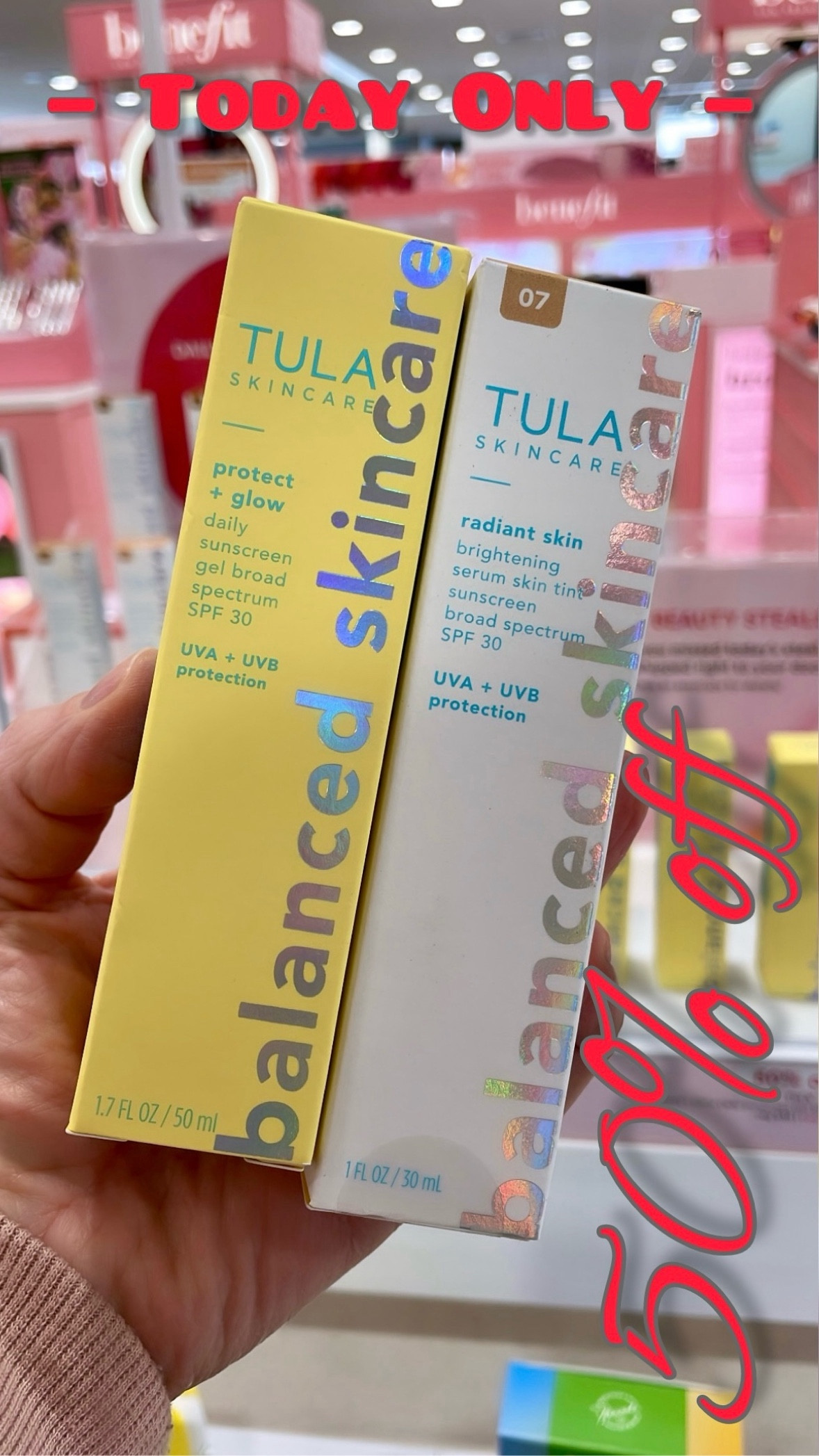TULA SALE — 50% off!!
*today only (1/12/24)
My favorite sunscreen is on sale!!
TULA skincare. Sunscreen  

#LTKfindsunder50 #LTKbeauty #LTKsalealert