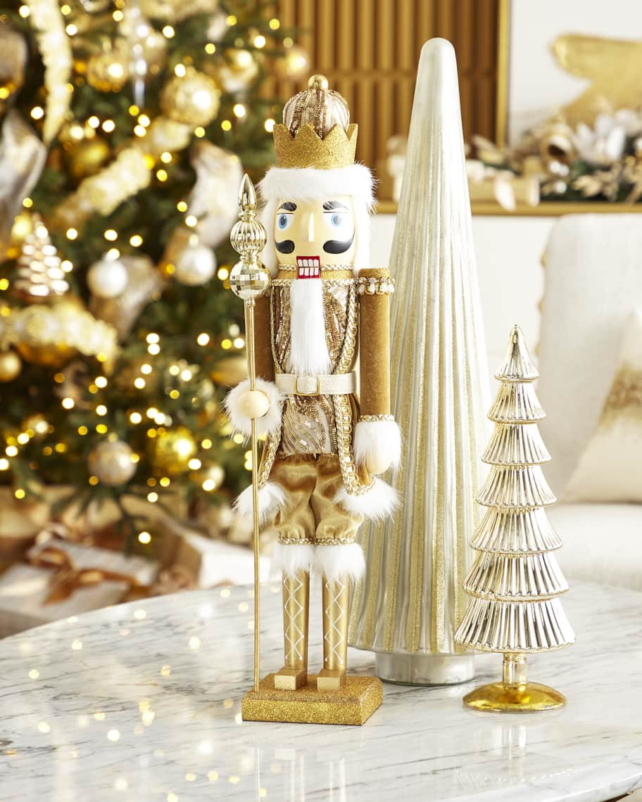 Neiman Marcus Golden Christmas Nutcracker Decoration | Horchow