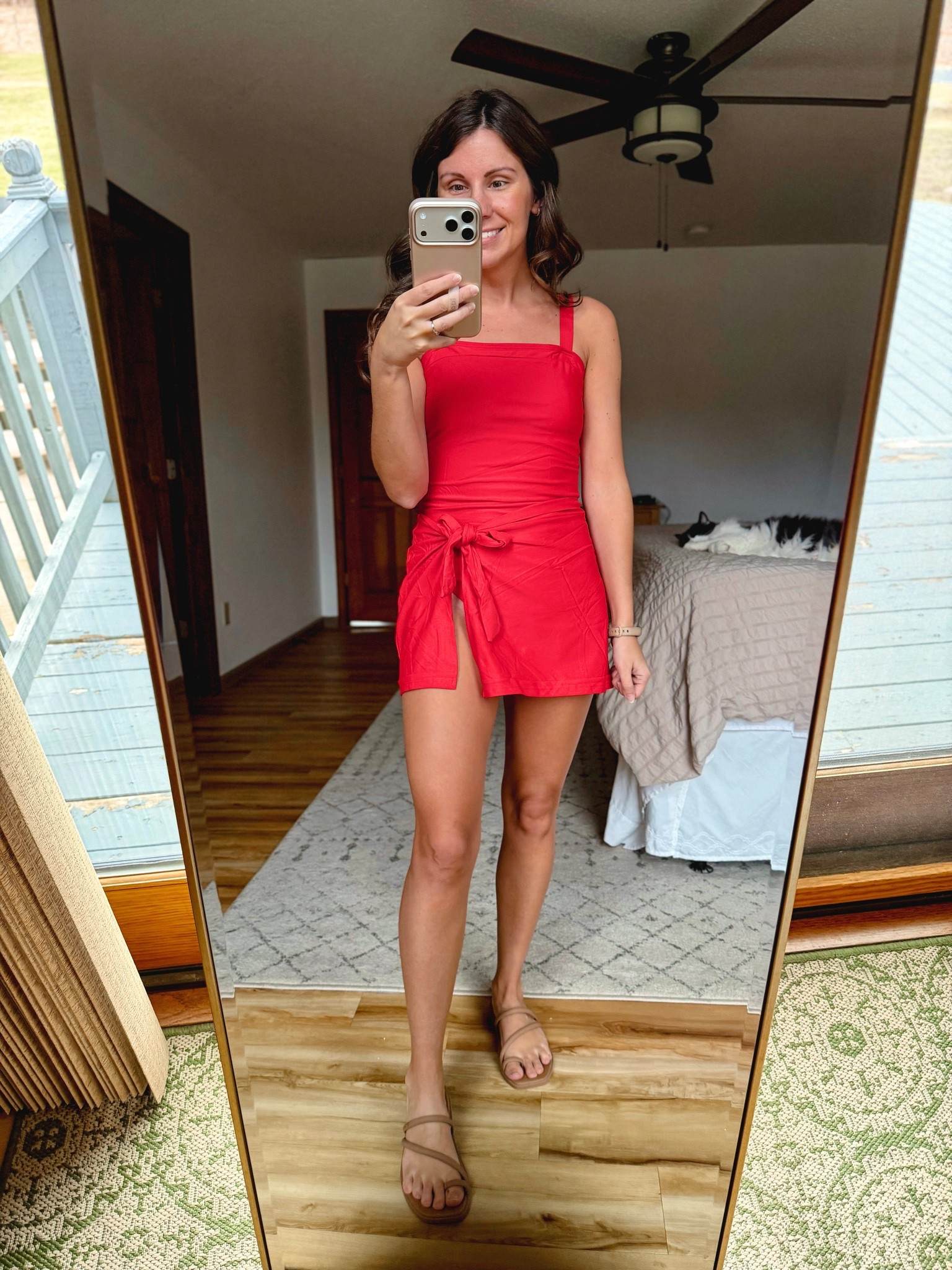 wearing size small in red in this cute little tie swim skirt dress! Size 6 in my croc sandals! 

#LTKSwim #LTKgrwm #LTKPetite