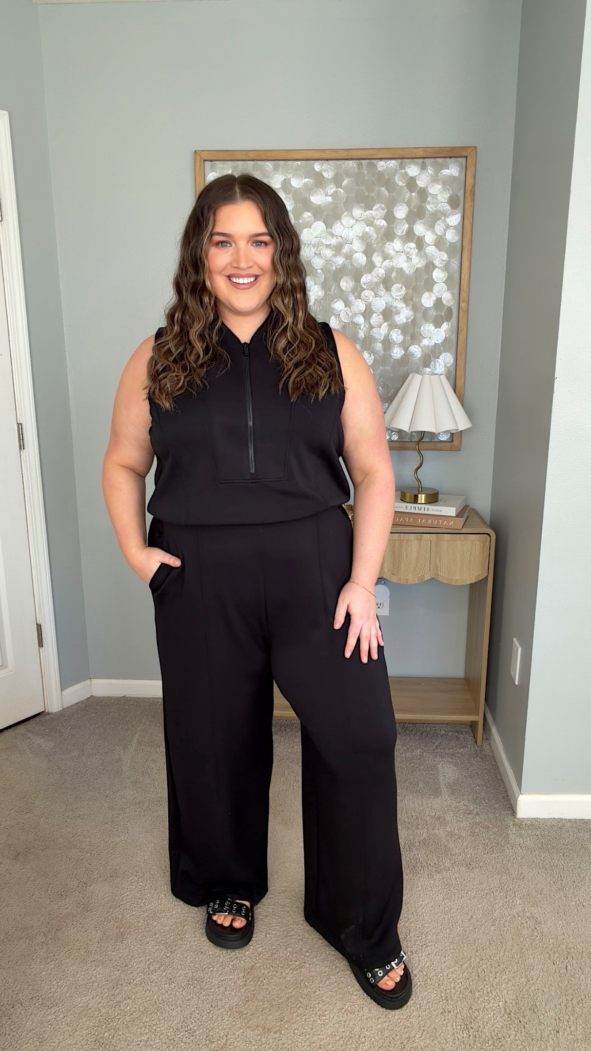 The comfiest Spring/Summer sleeveless jumpsuit for everyday casual + travel style. Wearing a size 2X regular. Also comes in petite and long inseam but I find the regular runs long! Has an easy off gusset opening so you don’t have to remove the entire outfit for bathroom breaks 🙌🏼

#LTKTravel #LTKootd #LTKPlusSize