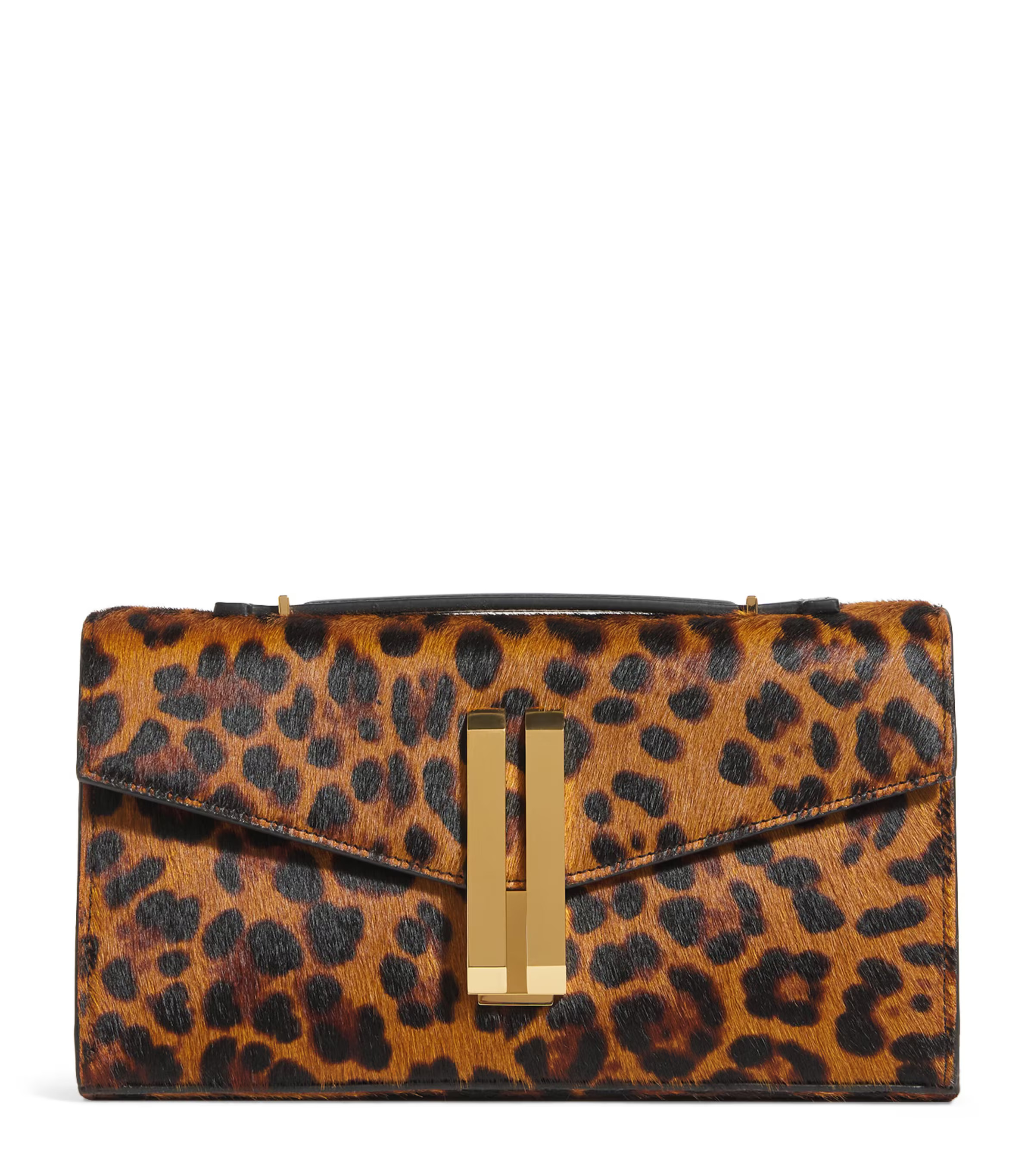 Demellier Leopard-Effect Calf Hair Vancouver Clutch | Harrods
