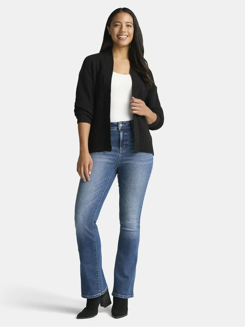 Time and Tru Women's High Rise Flare Jeans, 32" Inseam, Sizes 2-22 | Walmart (US)