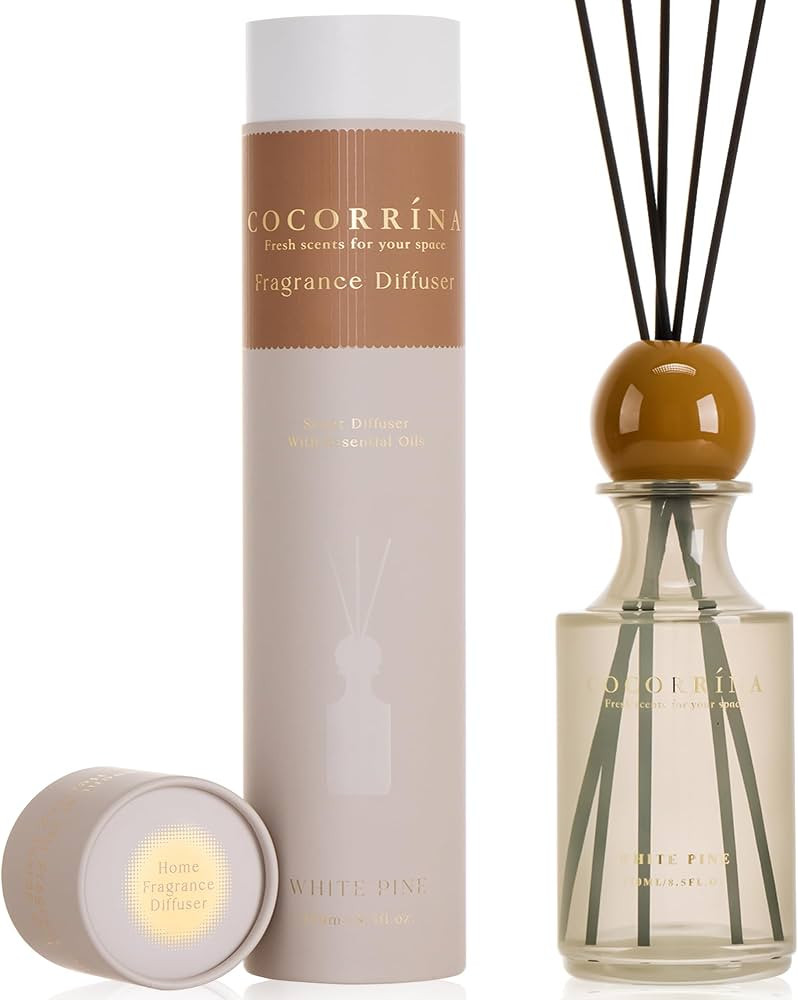 COCORR\u00cdNA White Pine Reed Diffuser 8.5 oz, Home Fragrance Oil Diffuser with 6 Reed Sticks, L... | Amazon (US)