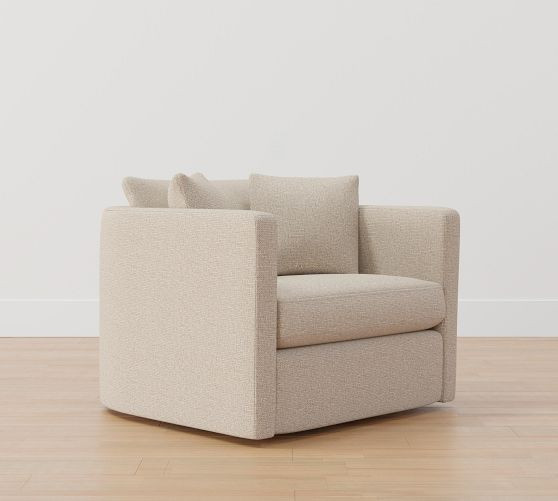 Ayden Barrel Arm Swivel Chair | Pottery Barn (US)