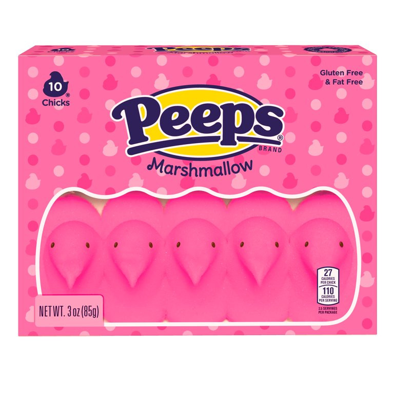 PEEPS, Pink Marshmallow Chicks Easter Candy, 10ct. (3.0 oz.) | Walmart (US)
