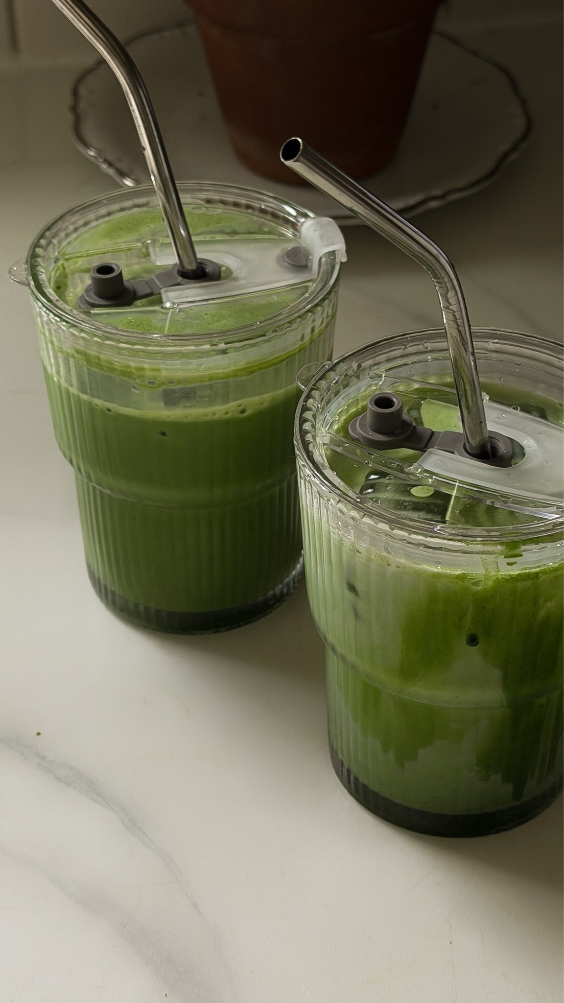 Best glass to-go cups! Perfect size for matcha + lattes!