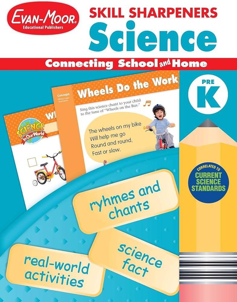 Evan-Moor Skill Sharpeners Science Workbook, PreK, Physical, Life, and Earth Science, Songs, Acti... | Amazon (US)