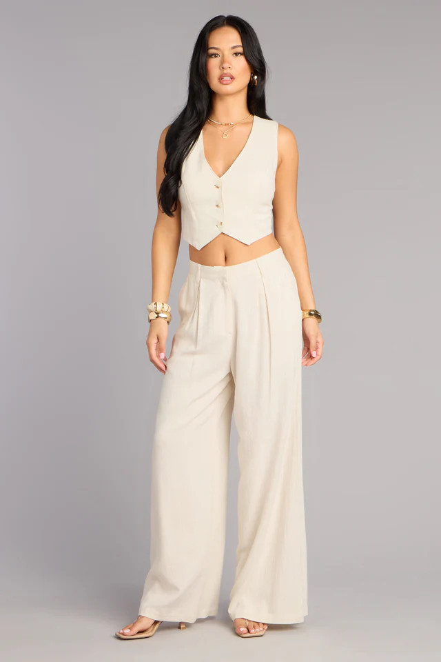 Effortlessly Polished Linen-Blend Trouser Pants | Windsor Stores