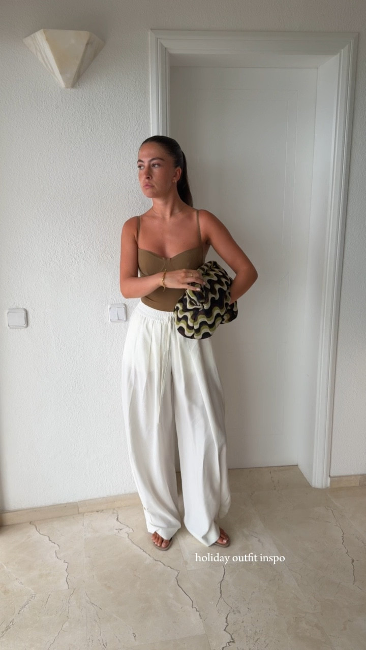 Holiday outfit - white set - new in - bodysuit - olive - dressy - kitten heels - spring outfit - summer outfit 

#LTKspring #LTKsummer #LTKuk