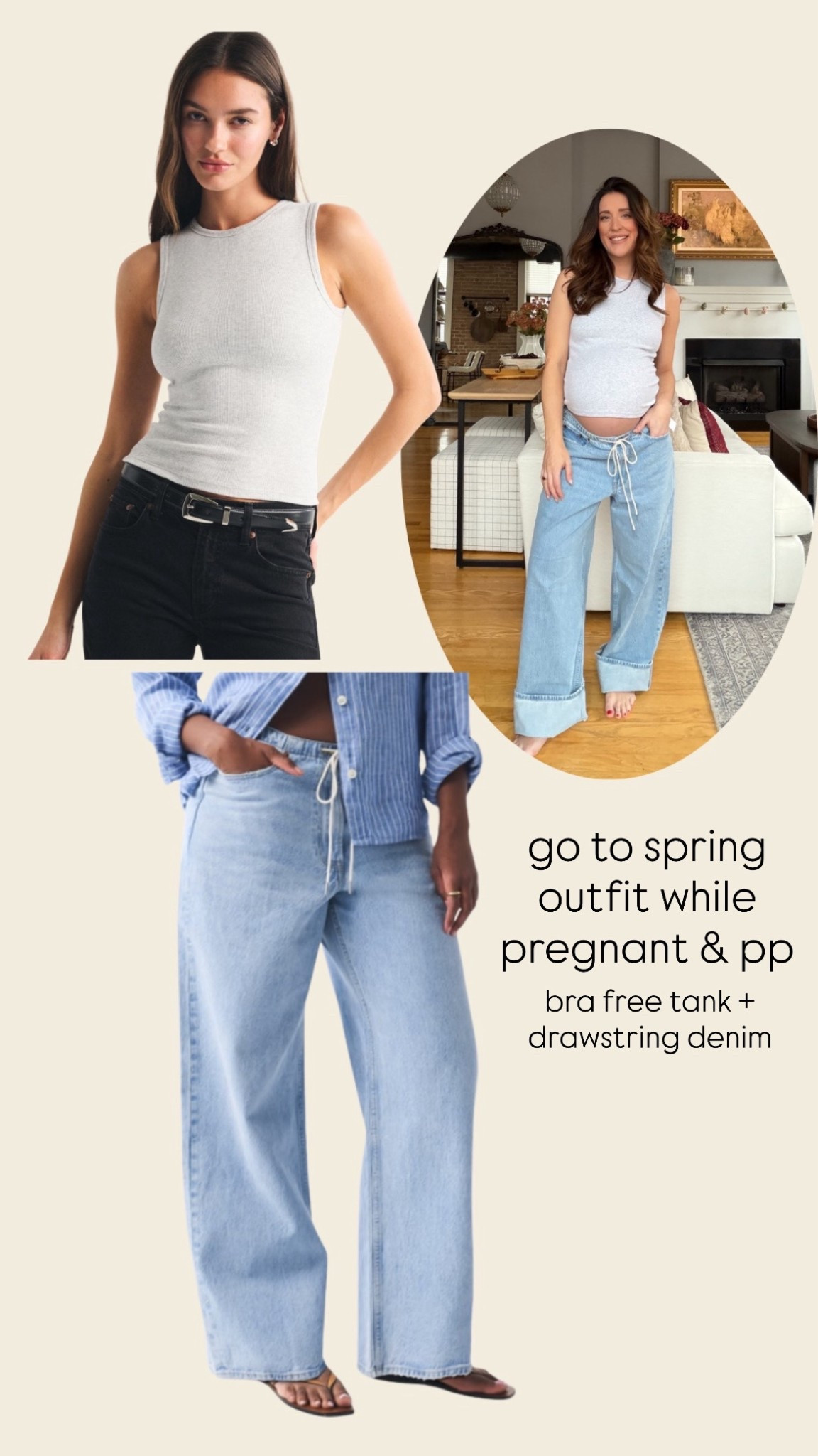 go to outfit for spring while pregnant & postpartum

#LTKootd #LTKBump