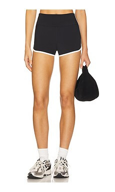 YEAR OF OURS Sporty Short Short in Black & White from Revolve.com | Revolve Clothing (Global)