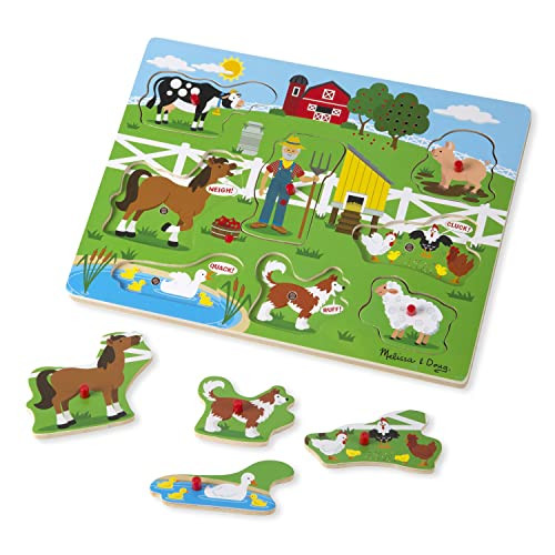 Melissa & Doug Old MacDonald's Farm Sound Puzzle - Farm Animal Toys, Sound Puzzles For Toddlers A... | Amazon (US)