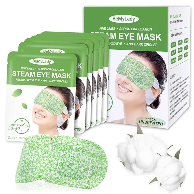 16 Packs Steam Eye Masks for Dry Eyes, SPA Warm Eye Mask, Relief Eye Fatigue Hot Sleep Eye Mask f... | Amazon (US)