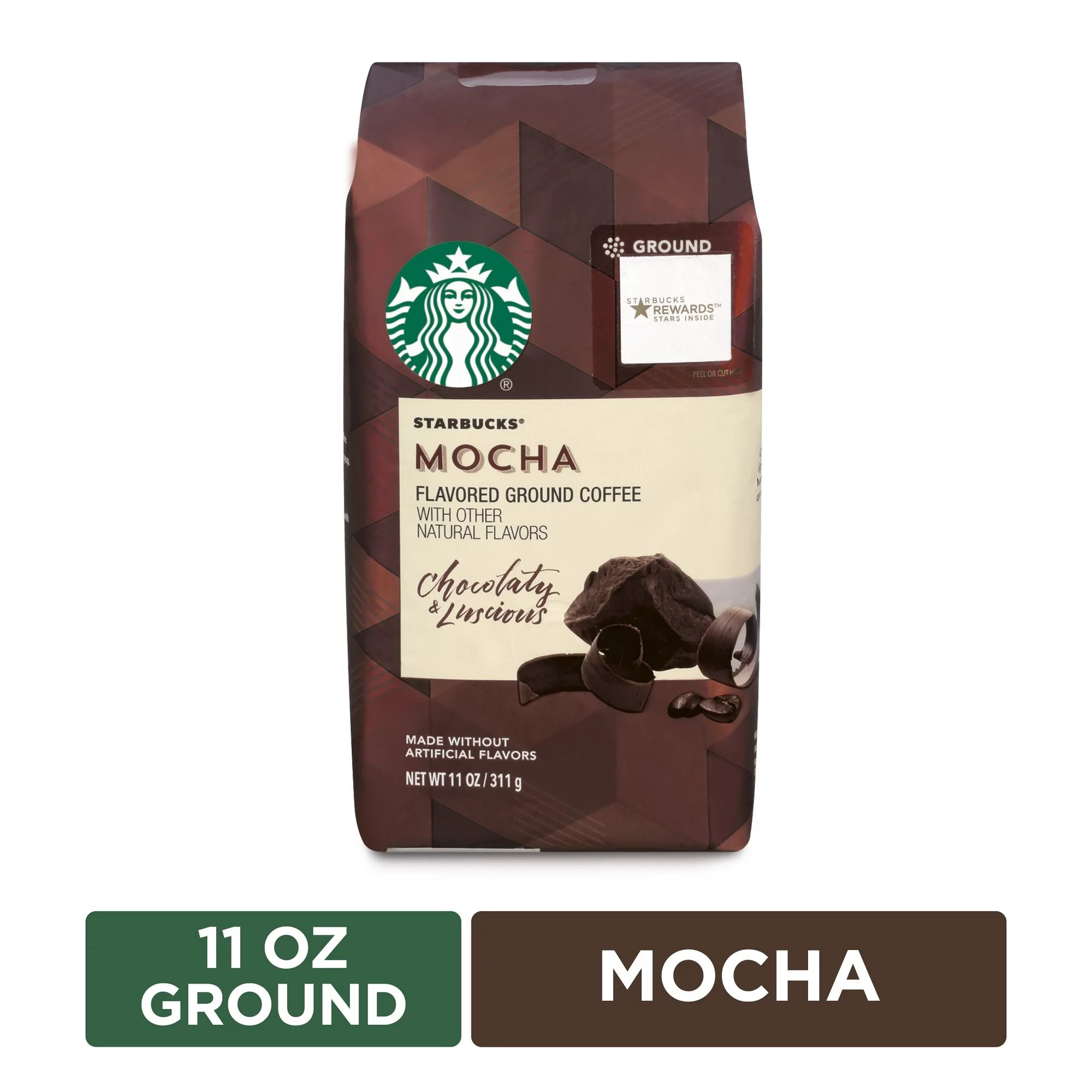 Starbucks Flavored Ground Coffee — Mocha — No Artificial Flavors — 1 bag (11 oz.) | Walmart (US)