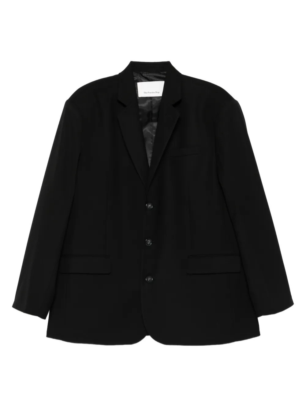 The Frankie Shop Gelso flap-pocket single-breasted blazer - Black | Farfetch Global