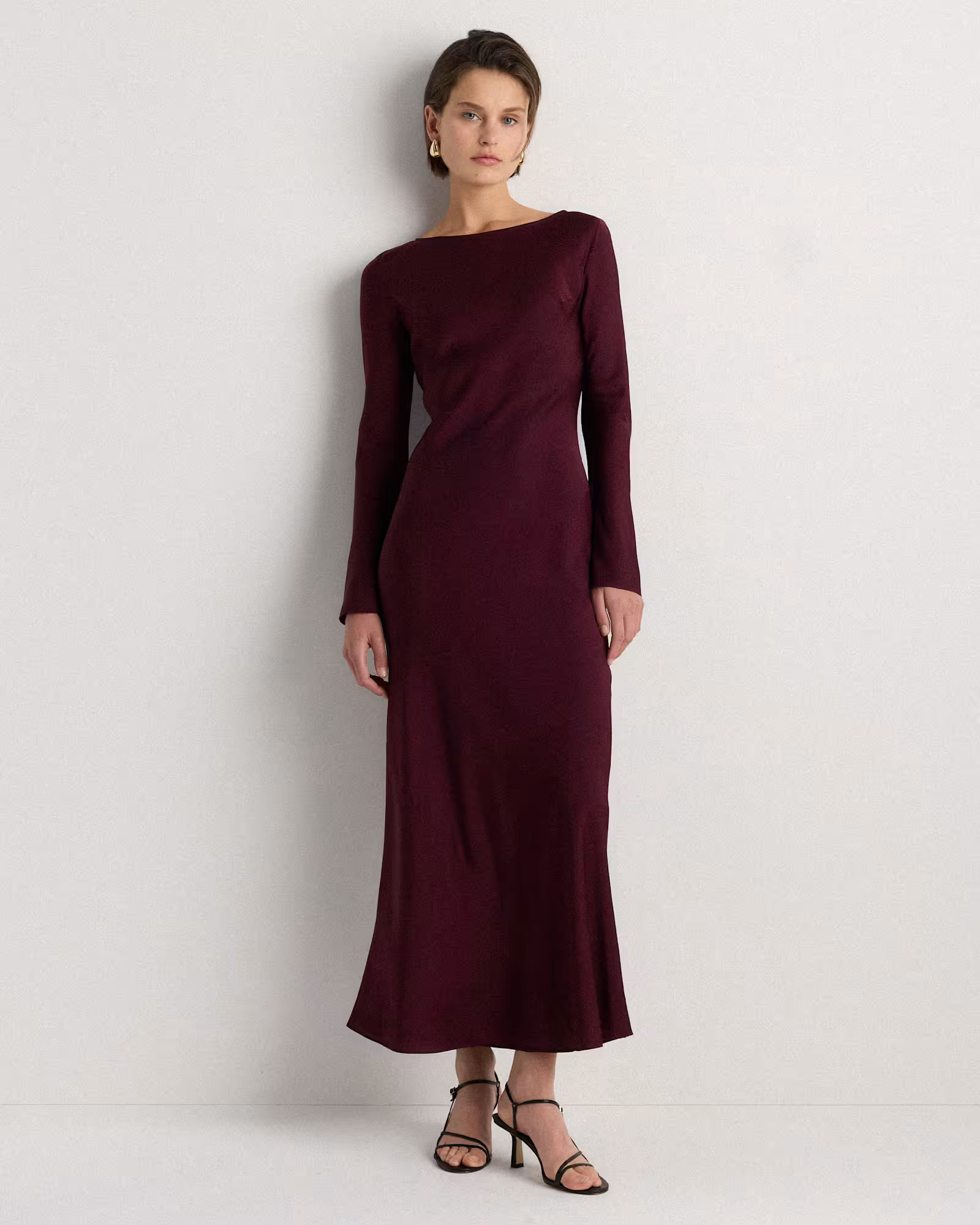 Washable Stretch Silk Long Sleeve Maxi Dress | Quince