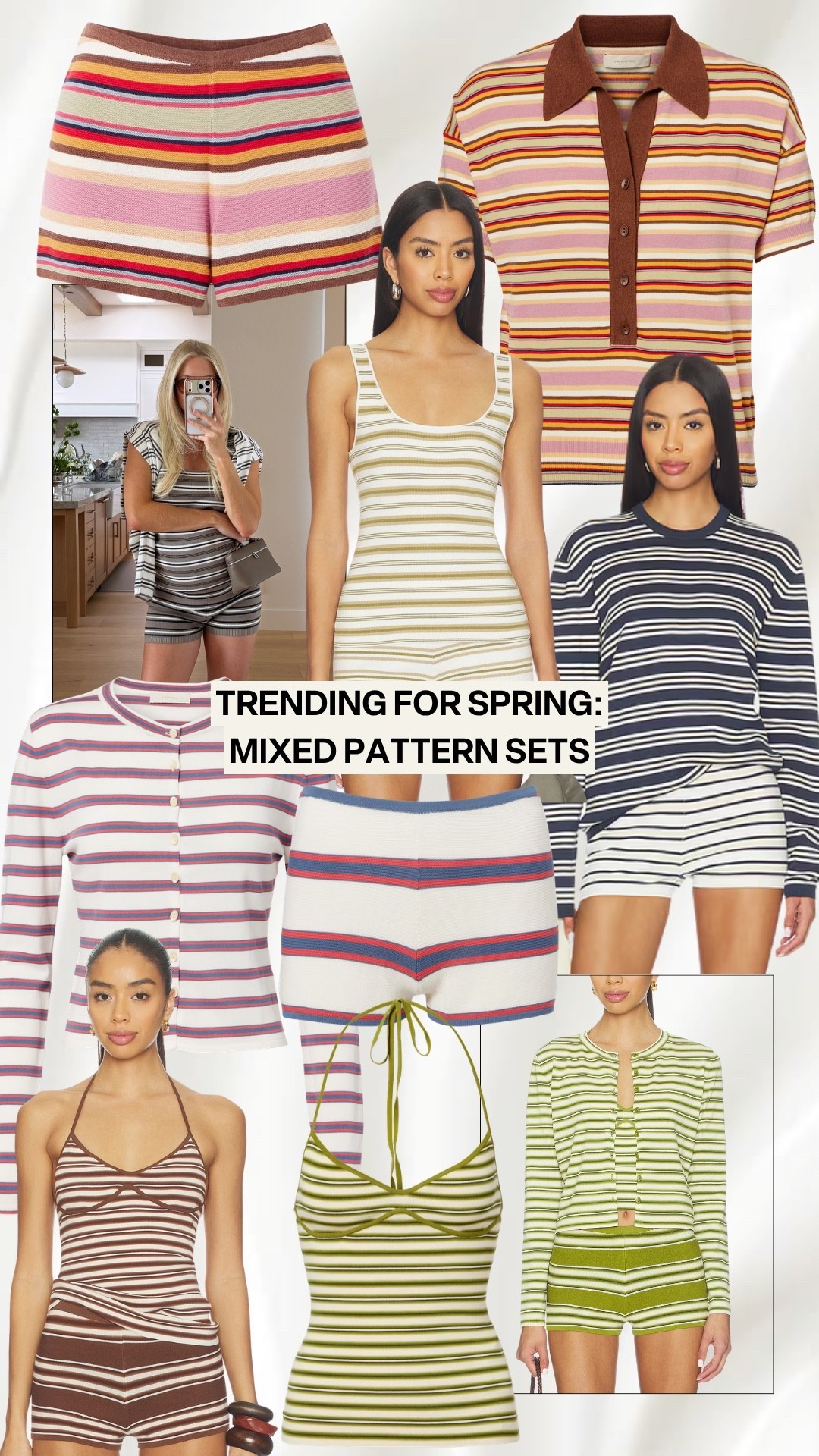 Trends I’m Loving for Spring - mixed pattern sets! #kathleenpost

Currently trending, matching sets, mixed patterned, spring transition outfits 
