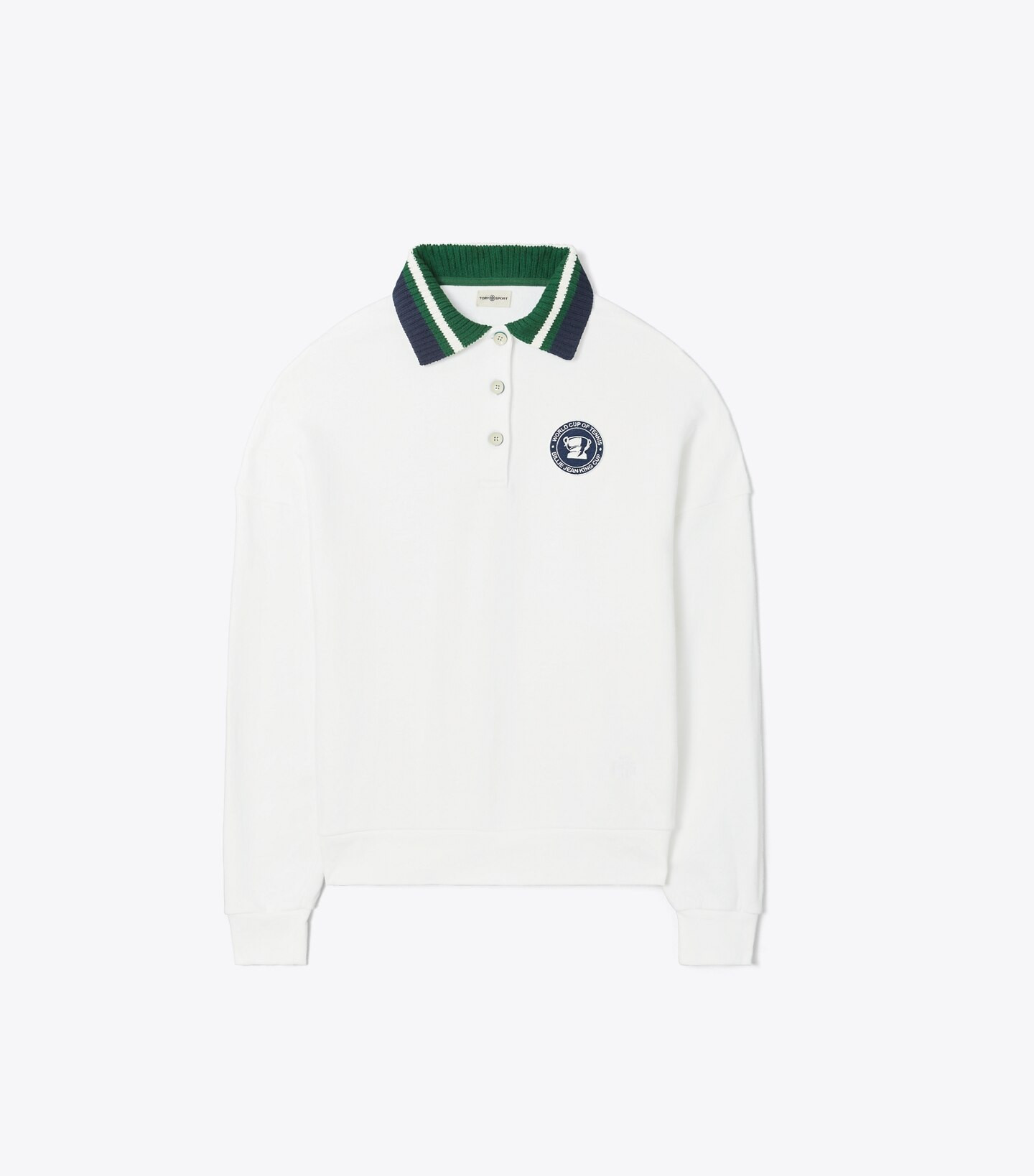 Heavy French Terry Polo Sweatshirt: Women's Designer Tops | Tory Sport | Tory Burch (US)