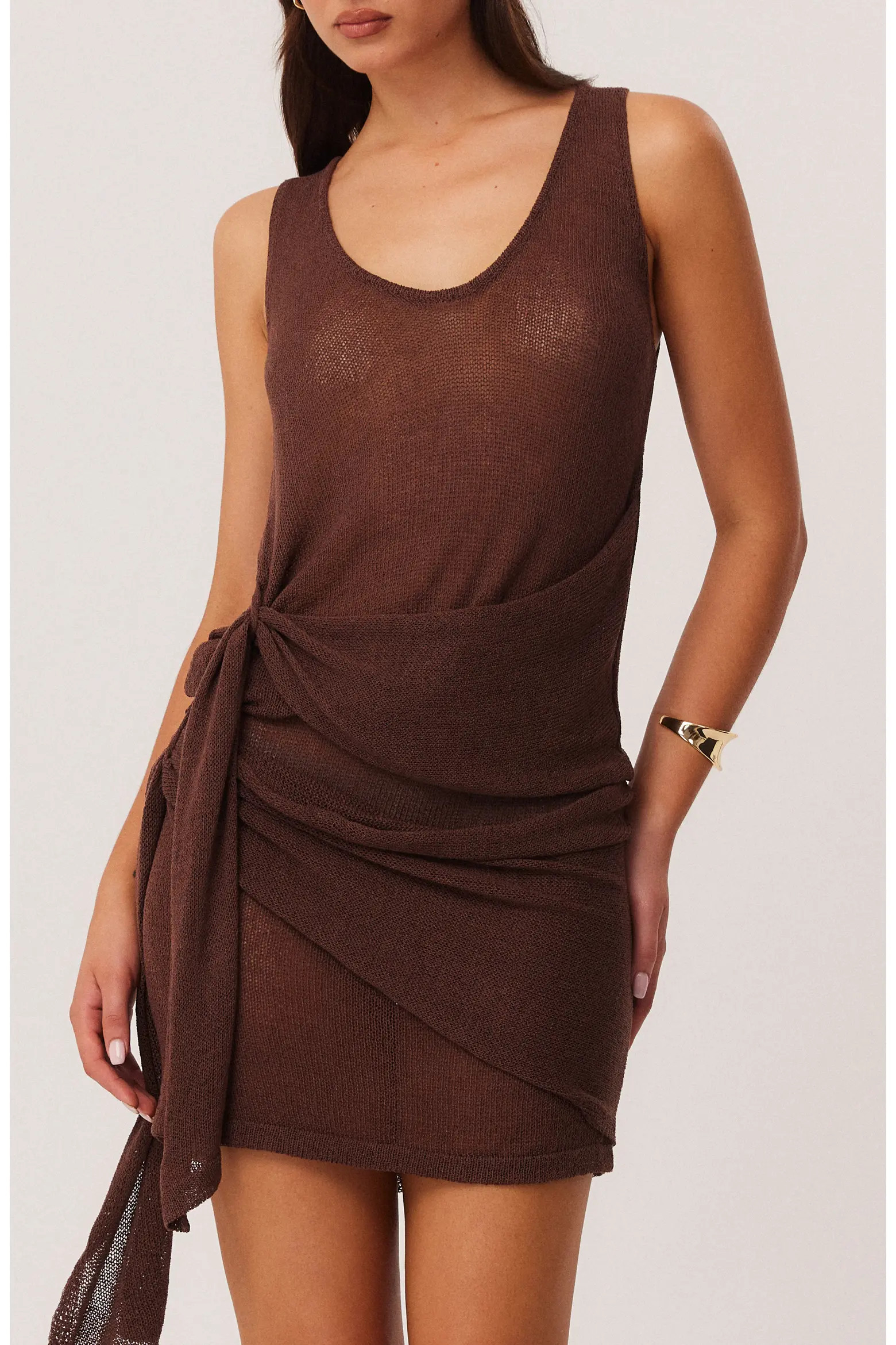 Mindy Semi Sheer Side Wrap Tank (Women) | Nordstrom | Nordstrom