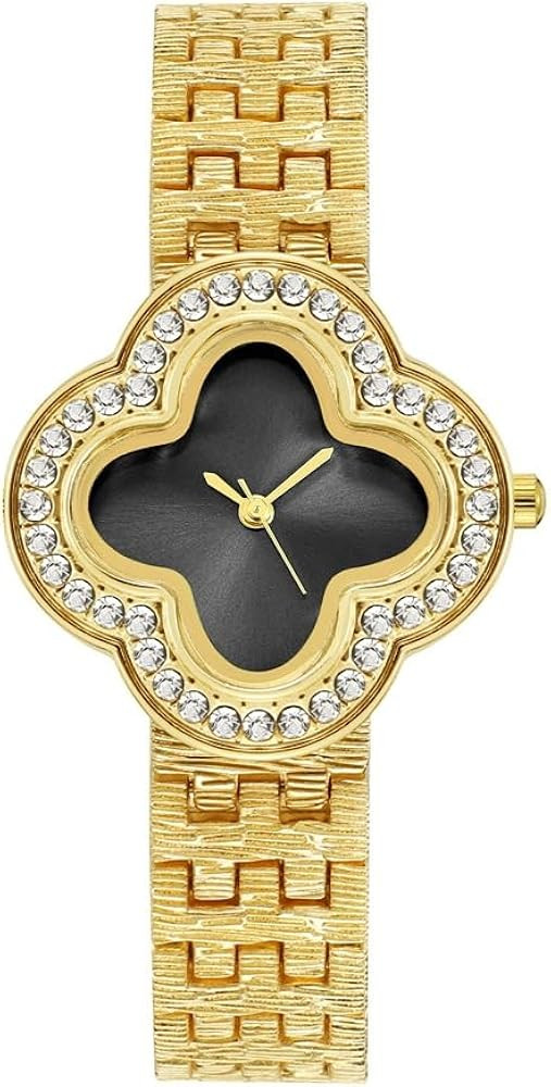 ADSBIAOYE Unique Womens Gold Wrist Watches Ladies Vintage Diamond Watch Fashion Stainless Steel W... | Amazon (US)