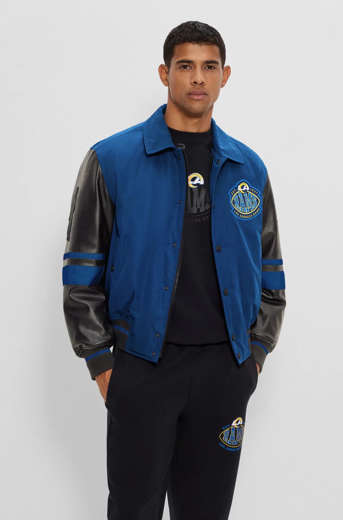 BOSS x NFL water-repellent bomber jacket with collaborative branding | Hugo Boss (US)