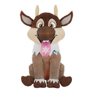 6 ft Pre-Lit LED Disney Airblown Plush Baby Sven with Snowflake Christmas Inflatable-21GM11471 - ... | The Home Depot