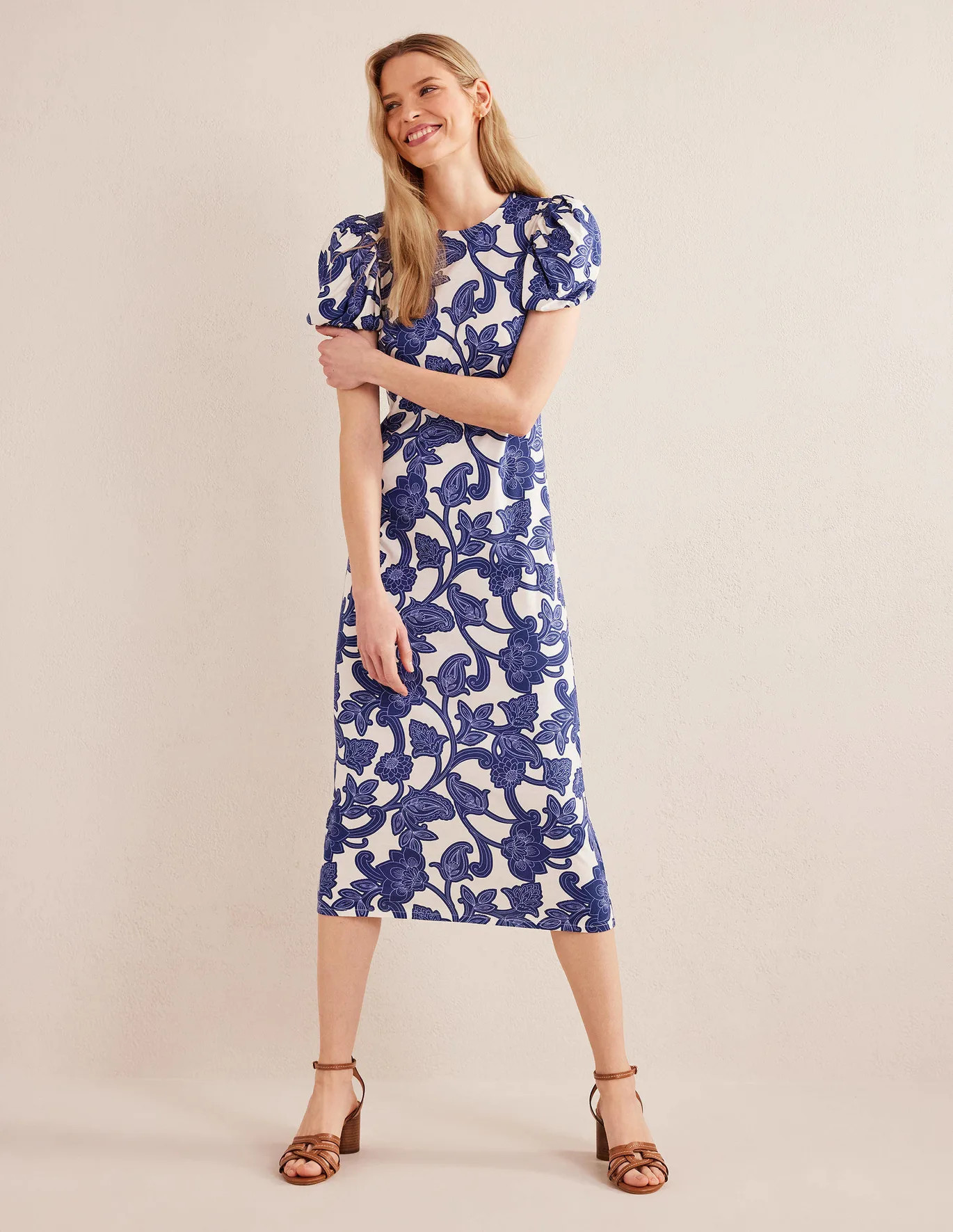 Puff Sleeve Straight Dress | Boden (US)