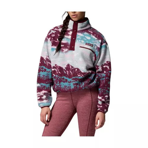 Women's Columbia Helvetia II Printed Cropped 1/4 Snap Fleece Pullover | Scheels Sports