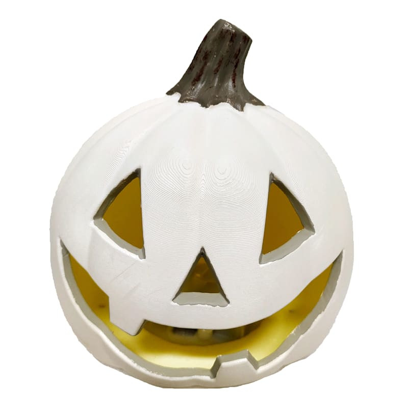 White Pre-Lit Halloween Jack-o'-Lantern, 5" | At Home