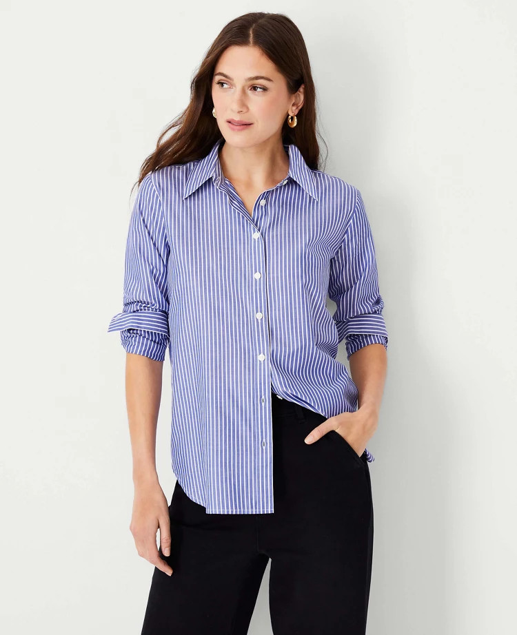 Striped Relaxed Perfect Shirt | Ann Taylor