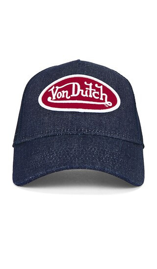 Von Dutch Textile Trucker Hat in Blue. | Revolve Clothing (Global)