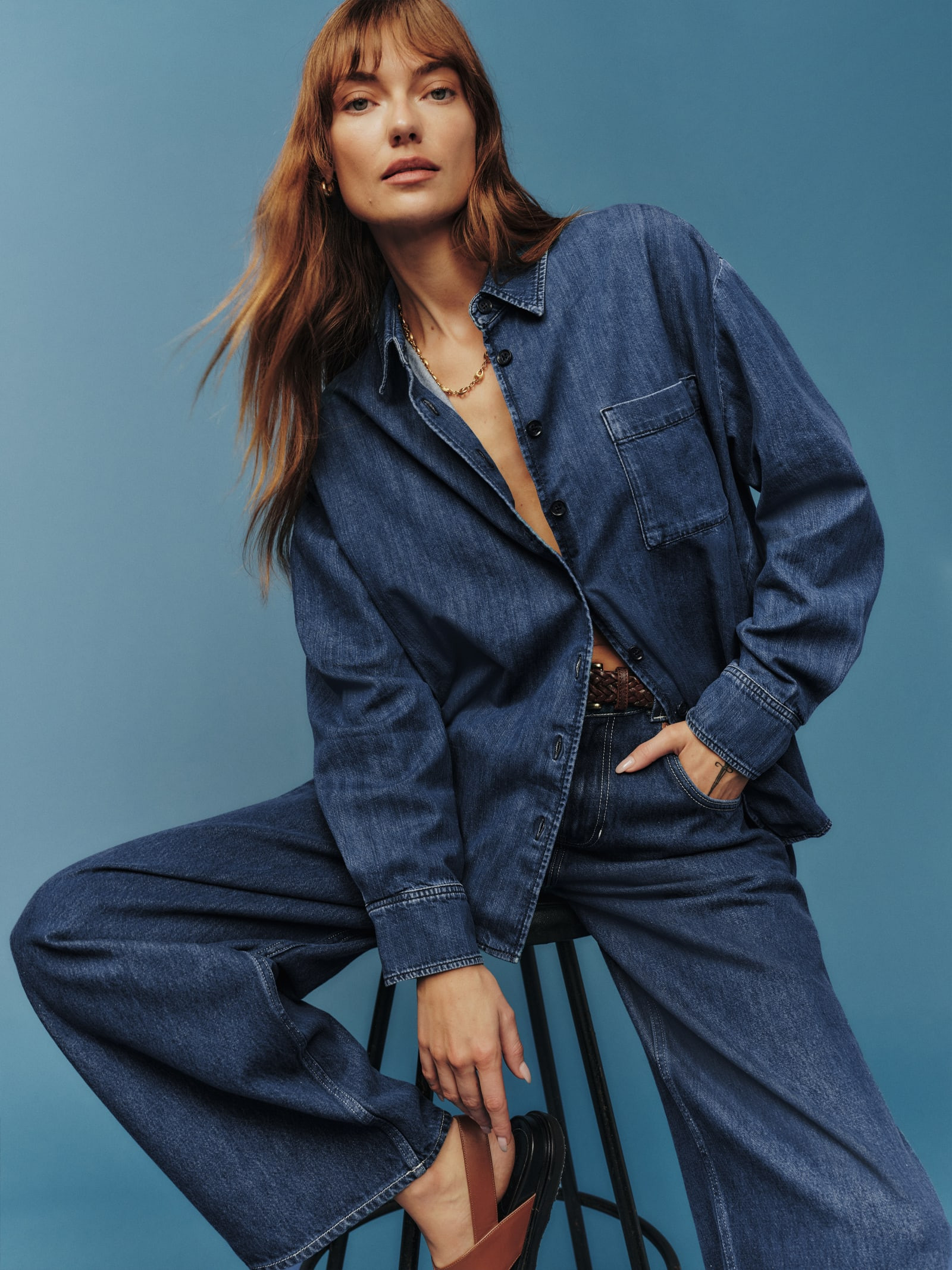 Will Oversized Denim Shirt | Reformation (Global)