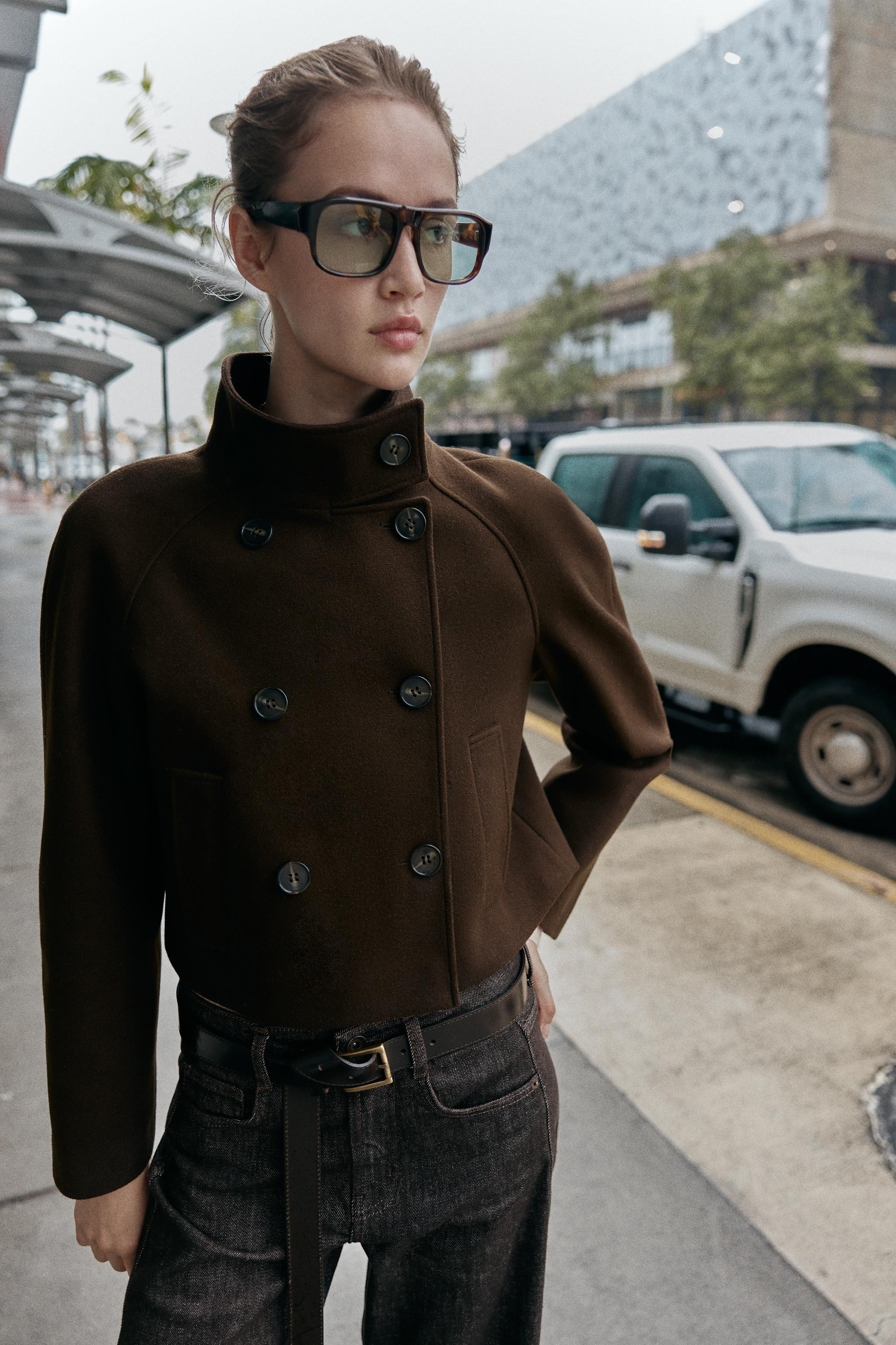 SHORT HIGH COLLAR JACKET | Zara US