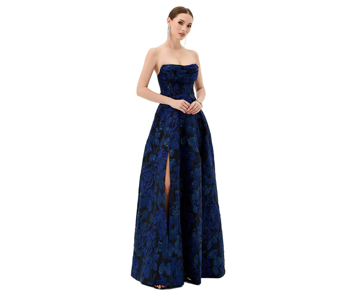 Bariano Women's Zafiya Strapless Ball Gown - Navy | Macy's
