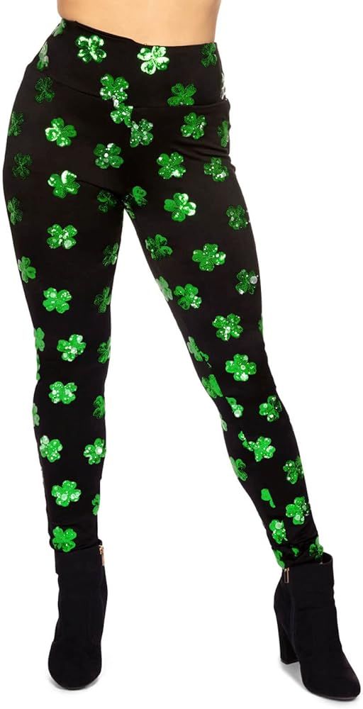 Tipsy Elves Fun St. Patrick's Day Leggings for Women for Parties and Festivals High Waisted and L... | Amazon (US)
