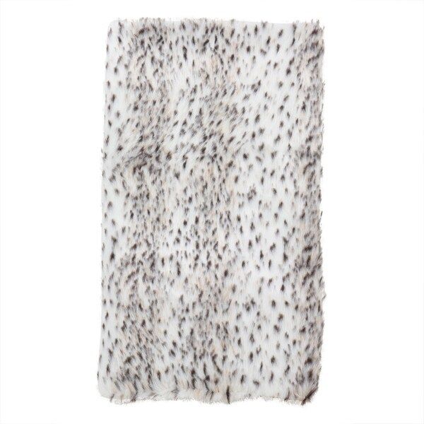 Faux Fur Spotted Snow Leopard Poly Filled Throw Blanket | Bed Bath & Beyond