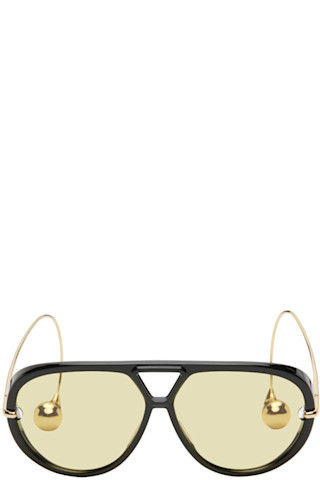 Black Drop Aviator Sunglasses | SSENSE