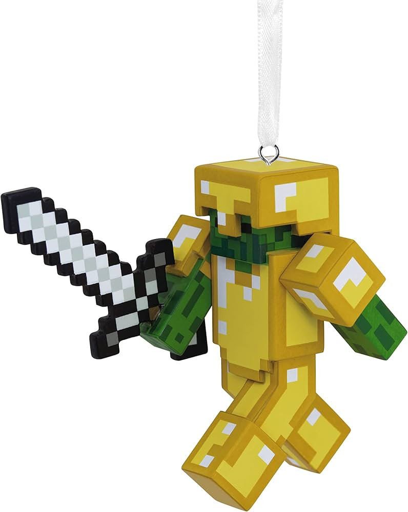 Hallmark Minecraft Zombie with Sword and Armor Christmas Ornament, Resin | Amazon (US)