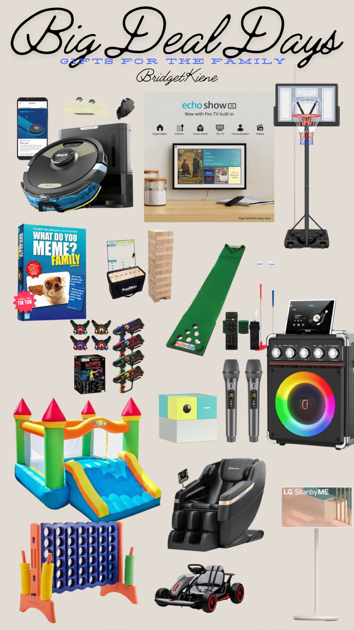 Gift ideas the whole family will love! 
Karaoke, bounce houses, family games, massage chairs, tvs, and more! 

#LTKxPrimeDay #LTKSaleAlert #LTKFamily